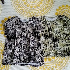 2 tropical shirts, ex used condition Med & XL